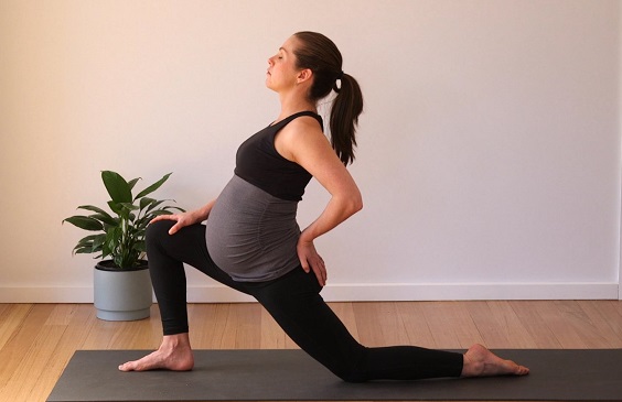 Pregnancy Yoga Stretches for Back, Hips, and Legs